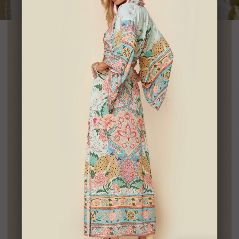 Spell Lotus Split Skirt and Kimono Top XS